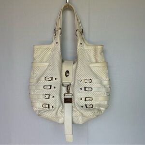 Jimmy Choo Bree perforated leather tote shoulder bag